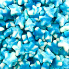 Dulceplus Blaue Jelly Twist Stars Halal Fruchtgummis 1 kg