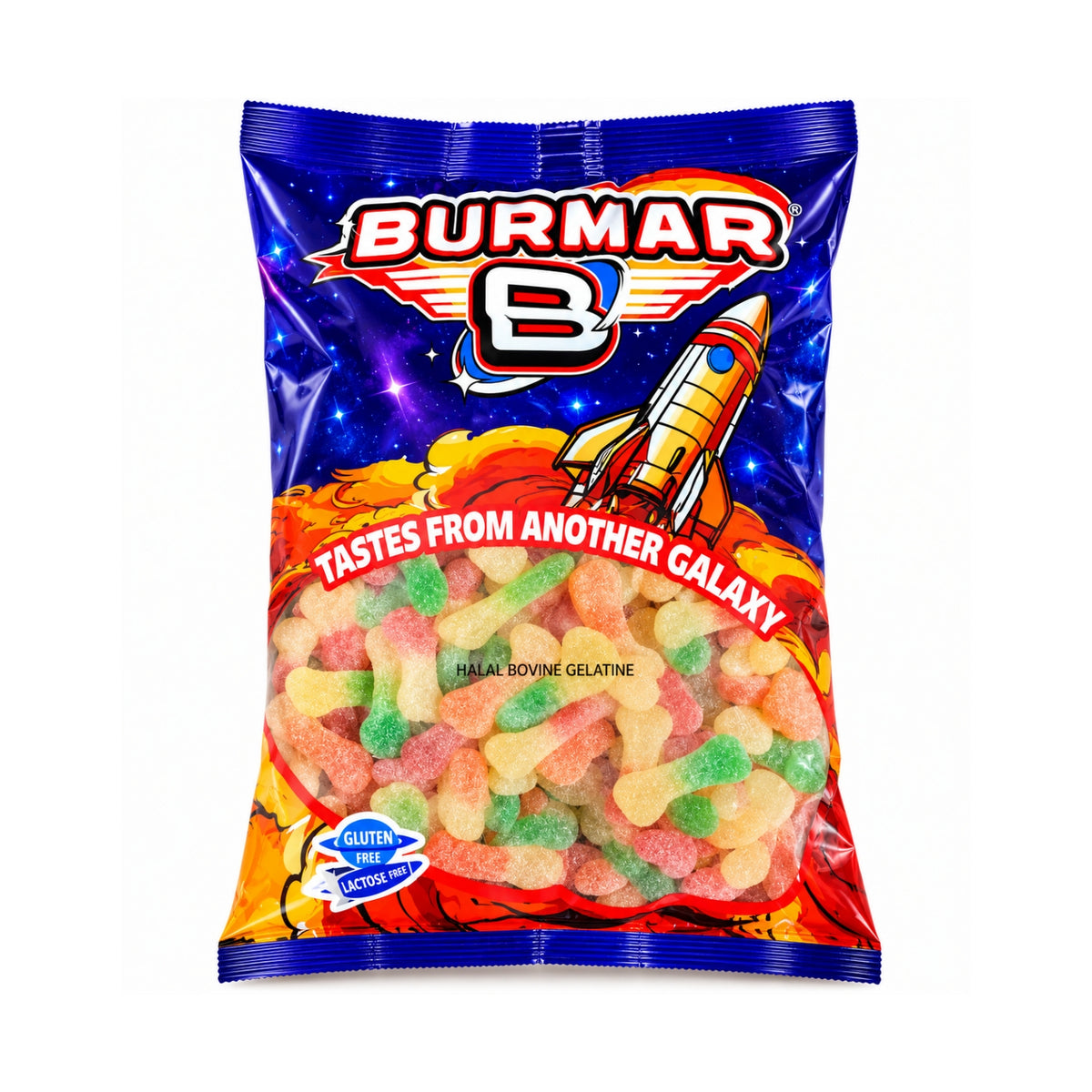 Burmar Gezuckerte Bunte Knochen Halal Fruchtgummis 2 kg