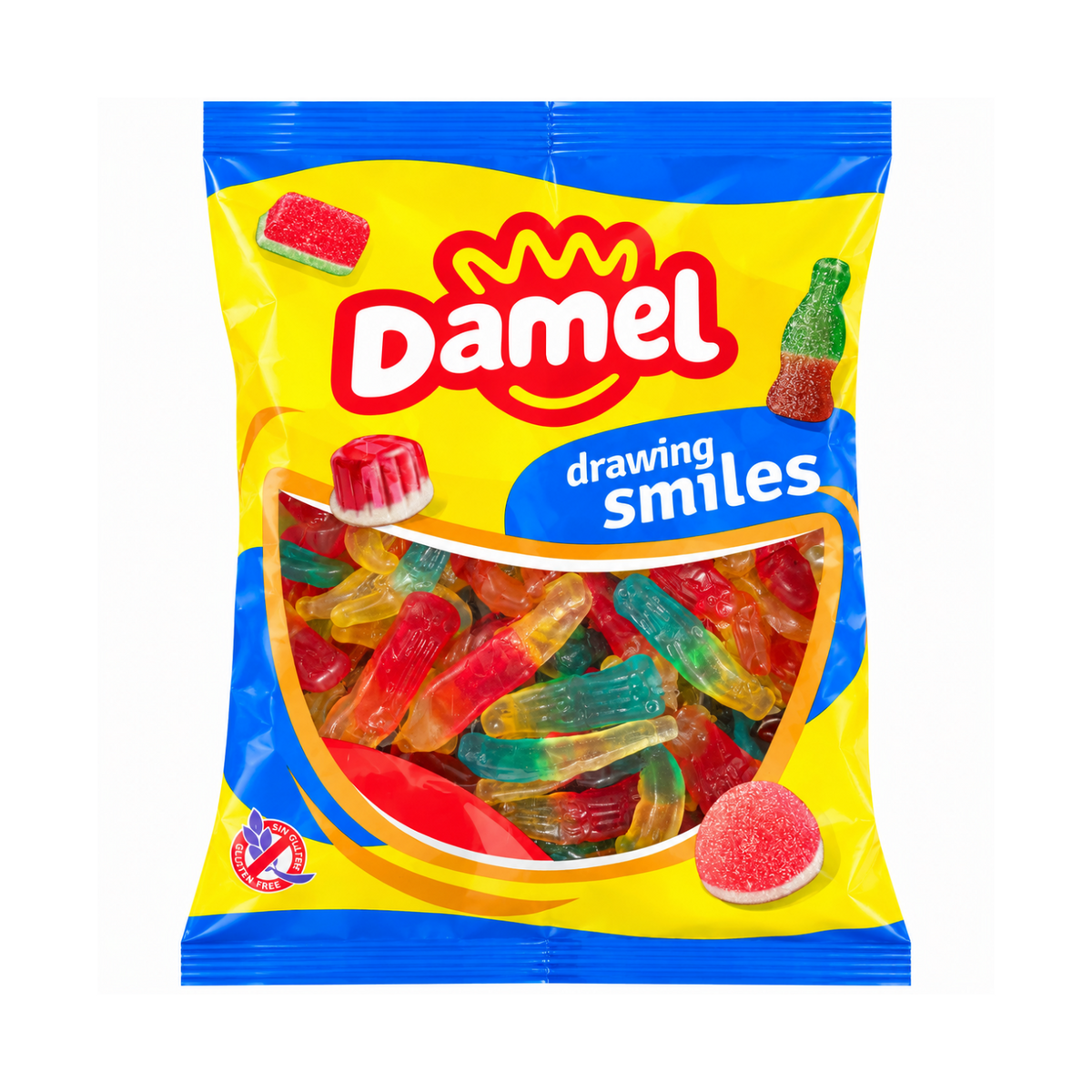 Damel Bunte Jelly Flaschen Halal Fruchtgummis 1 kg