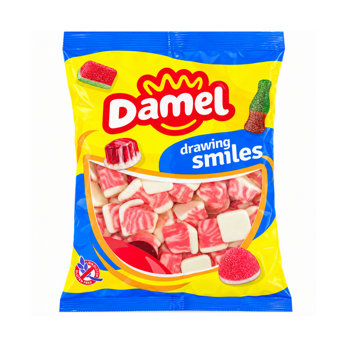 Damel Erdbeer Joghurt Twist Halal Fruchtgummis 1 kg