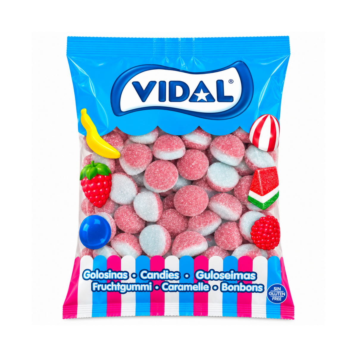 Vidal Blaubeer Himbeer Bomben Fruchtgummis 1 kg